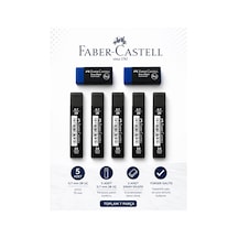 0,7 Uç 5 Adet Orta Boy Sınav Silgisi 2 Adet Faber-castell Set