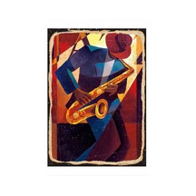 Bedeko Jazz Müzik Ve Saksafon Hediyelik Mdf Tablo 25 Cm X 35 Cm