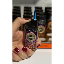 Rulet Masası Temalı Stres Çarklı Gazlı Çakmak Mor