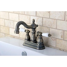 İki Kulplu Centerset Toilette Musluk Pirinç Vintage Finish Açık Bej