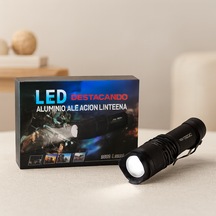 Zoomlu Şarjlı El Feneri 3000 Lumen Metal Kasa 12.5 Cm Çok Renkli