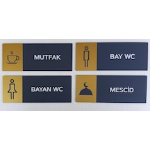 Modern Ve Şık Tasrım Inox Wc-Mufak-Mescid Yönlendirme Tabelası