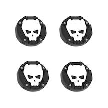 3d Skull Ps5/ps4/ps3/xbox One/one X/one S/series X/series S 3d Analog Silikon Koruyucu -4 Adet Siyah/4