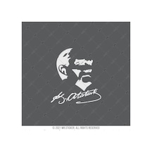 Bay Etiket Rfhlm92 Reflektif Kemal Ataturk Silueti Buyuk Boy
