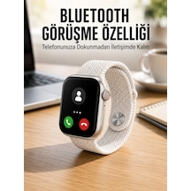 Akıllı Saat Tema Değiştirme Uyku Ve Sağlık Takibi Bluetooth Bağlantılı Beyaz