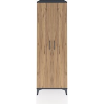 Kronos Dolap 4 Raflı 2 Kapaklı 60x59x182 Antrasit-çam Antrasit