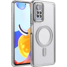 Newface Xiaomi Redmi Note 12 Pro 4g Joke Simli Magneticsafe Kılıf - Gümüş