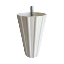 Armut Beyaz Plastik 12cm Ayak 8mm Vidalı Mobilya Koltuk Ve Baza Ayağı Beyaz 12cm 8mm Vidalı