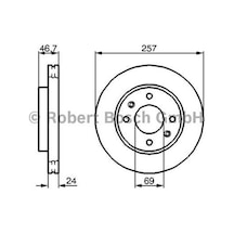 Bosch 0986479s03 Ön Fren Disk Aynası 257mm Elantra 1.6 1.8 2000 2006 Matrı1.5 Crdı 1.6 1.8 2001- 517122d310