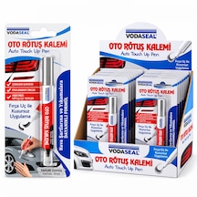 12 Adet Metalik Gümüş Oto Rötuş Kalem Fırça Uç 5ml