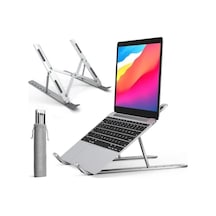 Katlanabilir Alüminyum Dizüstü Bilgisayar Standı, 2in1, Ayarlanabilir 7 Kademeli
