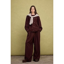 Defacto Regular Fıt Geniş Paça Keten Karışımlı Pantolon H8910ax26aubn327 Kahve-bn327