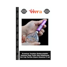 Premium Yeniden Doldurulabilir Kolonya Kabı Fısfıs Kap Alüminyum Şık Cep Parfüm Şişesi Atomizer 5 Ml