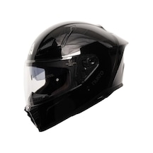 Nukro 853 Solid Gloss Black Full Face Kapalı Motosiklet Kaskı Parlak Siyah