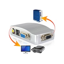 Vga To Rca Converter Dönüştürücü Çevirici Svideo