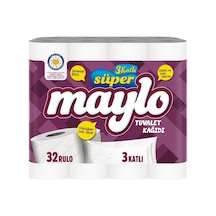 Maylo Süper 3 Katlı Tuvalet Kağıdı 32'li Paket - Ekstra Yumuşak Ve Dayanıklı 3'li Ekonomik Pake Tarı