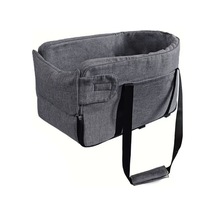 Geeksen Köpek Ve Kediler İçin Taşınabilir Konsol Araç Koltuğu, Çıkarılabilir Kol Dayanağı, Yumuşak Yastık Ve Emniyet Kemeri