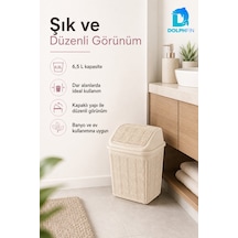Jute Çöp Kovası 6,5 L Banyo Mutfak Ofis Balkon Araç Atık Kovası