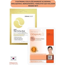 Dermal 3 Katmanlı Gold Göz Maskesi + Q10 Kolajen Maskesi