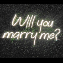 Will You Marry Me - Led Dekoratif Duvar Aydınlatması Neon Duvar Yazısı Sihirli Led Mesajlar