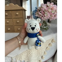 Amigurumi Çantalı Minik Kutup Ayısı 16 Cm