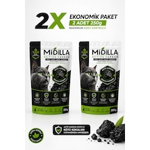 Midilla Active Carbon Kedi Kumu Koku Giderici 2 X 250 G %100 Gerçek Aktif Karbon Toplam 500 G