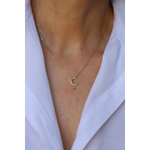 14 Ayar Altın C Harfli Kolye 1 Cm Genişlik - Kly33171