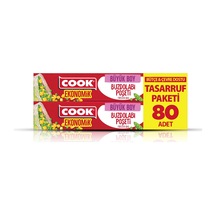 Cook Ekonomik Büyük Buzdolabı Poşeti 30 X 42 Cm 80 Adet 5'li Avantaj Paketi Mıchu
