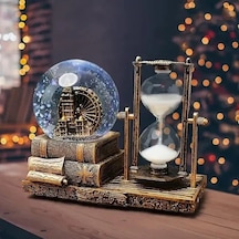 Dekoratif Kar Küresi Ve Kum Saati Gold 73057813