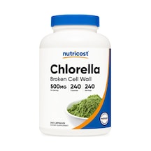 Nutricost Organic Chlorella 1000 Mg 240 Tablet - Organik Klorella Yosunu Takviye Edici Gıda