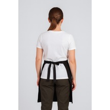 Kadın Belden Bağlamalı Barista Şef Mutfak Önlüğü 60x60 Cm Siyah