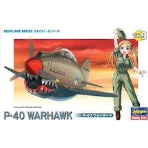 Hasegawa Th9 60119 P-40 Warhawk, Eggplane Serisi Plastik Model Kiti-49000