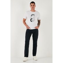 Buratti Pamuklu Comfort Fit Normal Bel Boru Paça Jeans Erkek Kot Pantolon 4412C19Texas Lacivert