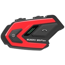 Nukrotech M6 Plus Bluetooth İntercom Kırmızı