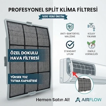 75 X 130 Ev Ofis Split Klima Filtresi Yıkanabilir Özel Dokuma / Kes-kullan / Toz Tutucu File + Çift Taraflı Bant Uyumlu