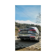Audi A4 B9 S-line Difüzör 2019-2024 Parlak Siyah Sportif Arka Tampon Difüzörü