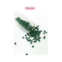 Dökme Cam Kum Boncuk Büyük Boy 6/0 4 Mm - 20 Gram - Koyu Yeşil - Bnc104