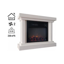 Elektrikli Fanlı Şömine Medium 1500w / 3000w Ay Taşı Desenli Ay Taşı