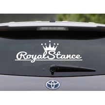 Royal Stance Arka Cam Sticker Yapıştırması Araba Stickerı