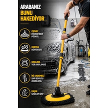 Yeni Oto Mop - Çizmez  Mikrofiber - Bagajda Yer Kaplamaz - Ekstra Köpük - 2 Kademeli Sap Ayarı