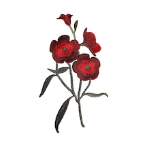 Ütü Ile Yapışan Arma - Patch - Kırmızı Dört Gül Modeli En:10cm Boy:17cm 1 Adet Kırmızı - 691932105 Kırmızı