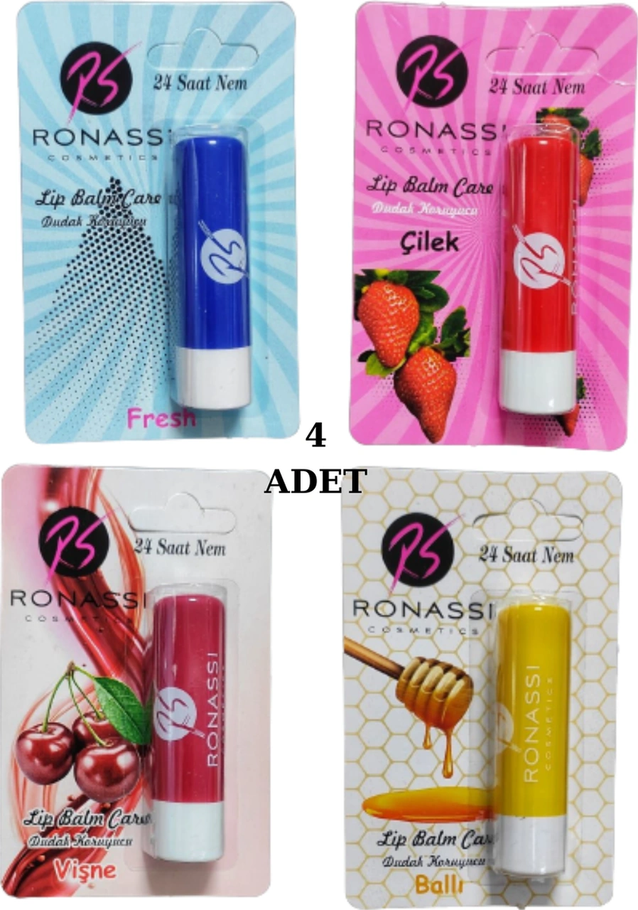 Rs Ronassi Dudak Koruyucu Ve Parlatıcısı Fresh Çilek Vişne Ve Ballı 4 Lü Set 001 Blush Blaze