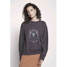 Teen Wolf Kurt Baskılı Füme Antrasit Kadın Sweatshirt