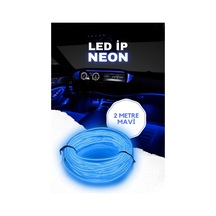 Araç Içi Mavi Neon Ledi Ip Led Torpido Ledi 2 Metre Neon Led