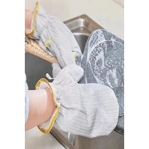 Vexor 2li Telli Bulaşık Eldiveni Su Geçirmez Kir Sökücü Tava Tencere Ovma Mutfak Banyo Temizlik Eldi