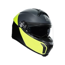 Tourmodular Motosiklet Kaskı Çene Açılır Kask Multi Balanca Matt Black Yellow L Diğer