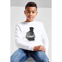 Tshirthane Peaky Blinders Tommy Shelby Gölge Baskılı Unisex Çocuk Sweatshirt (534648383) Beyaz