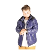 Mode Xl Büyük Beden Erkek Mont Kapüşon Basic 21034 Lacivert 001