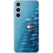 Samsung Galaxy S23 Fe Uyumlu Balıklar Yüzüyor Baskılı Silikon Kılıf Renkli