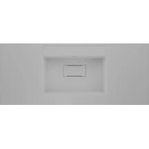 Real Stone Flatstone 100x50 Beyaz Etajerli Granit Banyo Lavabosu Beyaz